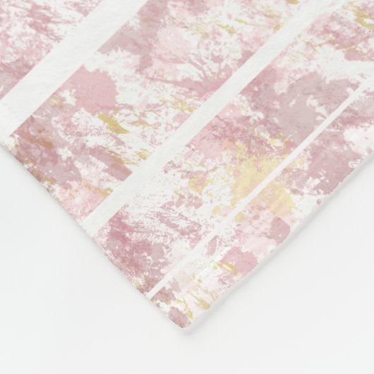 Moderne verfsplatter Blush Fleece Deken (Hoek)