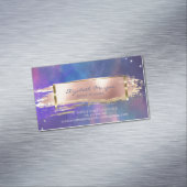 Moderne verfstreepjes, penseelstreek, goudLijst Magnetisch Visitekaartje (Voorbeeld)