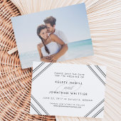 Moderne Vergroting Dubbele Foto sparen de Datum Kaart