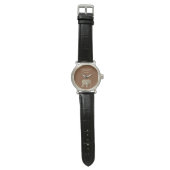 Moderne Vergulde Bruidsjonker met Monogram Horloge (Vlak)