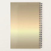 Moderne Vergulde Dierenprint met Monogram Planner (Achterkant)