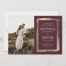 Moderne Vergulde Lijst Foto Huwelijk