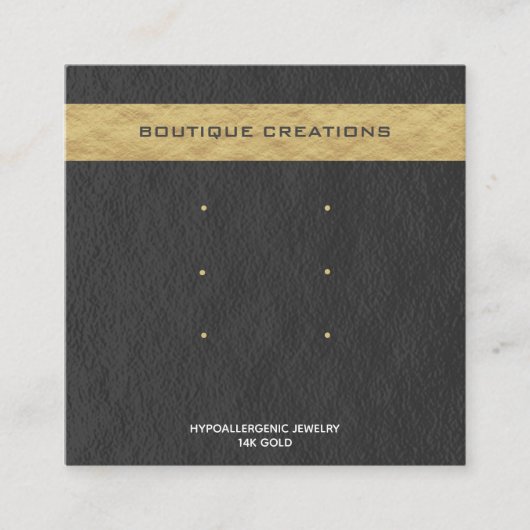 Moderne verharding drie paren grijs goud vierkante visitekaartje (Voorkant)