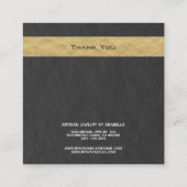 Moderne verharding drie paren grijs goud vierkante visitekaartje (Achterkant)