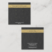 Moderne verharding drie paren grijs goud vierkante visitekaartje (Voorkant / Achterkant)