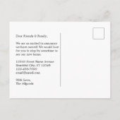 Moderne Verhuis Uitnodiging in Turquoise (Achterkant)