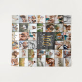 Moderne verjaardag 100ste multi foto  wandkleed (Voorkant (horizontaal))