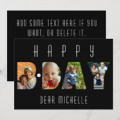 Moderne verjaardag 4 Foto Collage Persoonlijke Kaa (Voorkant / Achterkant)