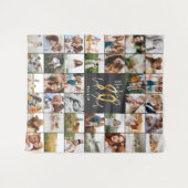 Moderne verjaardag 80ste multi foto  wandkleed (Voorkant (horizontaal))