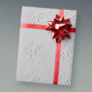 Moderne Verjaardag Aanpasbaar Elke Naam/Leeftijd Cadeaupapier