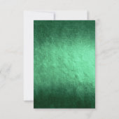 Moderne Verjaardag Bruiloft Groene Gouden VIP Kaart (Achterkant)