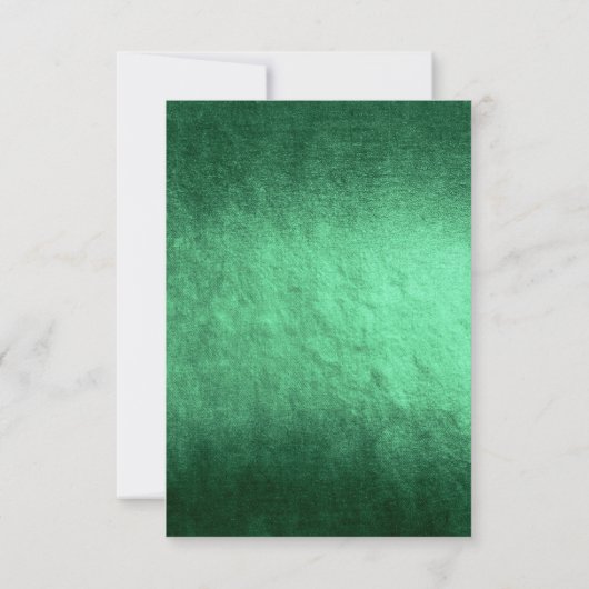 Moderne Verjaardag Bruiloft Groene Gouden VIP Kaart (Achterkant)