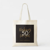Moderne verjaardag eenvoudige, stijlvolle, elegant tote bag (Achterkant)