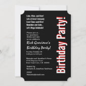 Moderne verjaardag ELK JAAR zwarte rode Sjabloon Kaart (Voorkant)