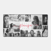 Moderne verjaardag Grampa Gramma Familie Fotocolla Bureaumat (Voorkant)