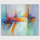 Moderne Verjaardag Kerst Abstracte Kunst Gift Cool Cadeaupapier (Vlak)