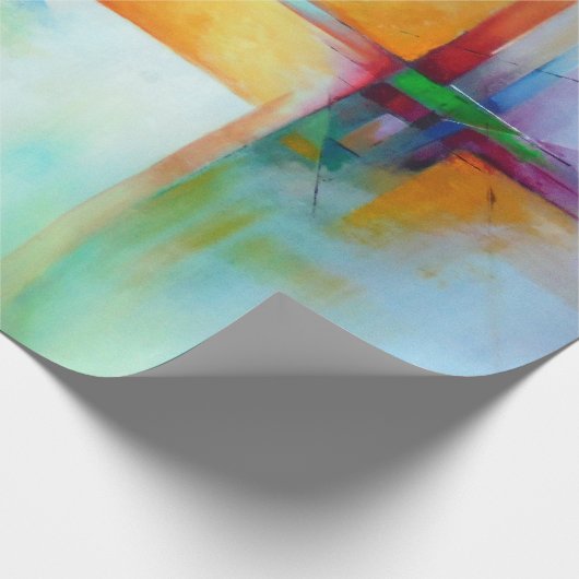 Moderne Verjaardag Kerst Abstracte Kunst Gift Cool Cadeaupapier (Hoek)