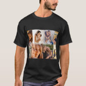 Moderne verjaardag mam familie foto Colla T-shirt (Voorkant)