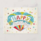 Moderne Verjaardag Sterren Briefkaart (Voorkant)
