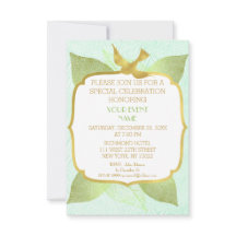 Moderne Verjaardag Trouwfeest Groen Goud Vip