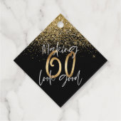 Moderne verjaardag van typografie bedankjes labels (Achterkant)