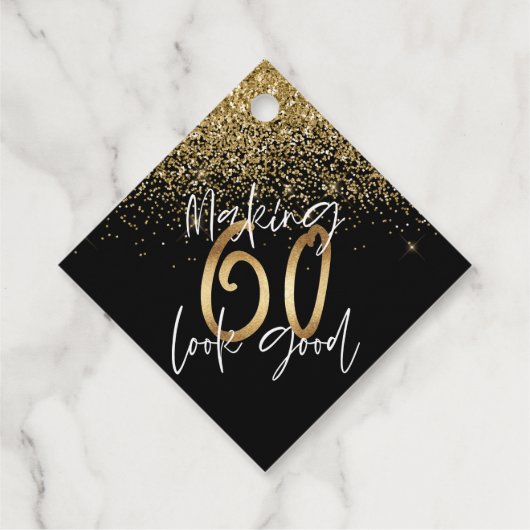 Moderne verjaardag van typografie bedankjes labels (Achterkant)