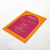 Moderne verjaardag voor elke leeftijdsuitnodiging folie uitnodiging (Gedraaid)