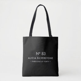Moderne Verjaardagscadeau Eenvoudig Stijlvol Zwart Tote Bag