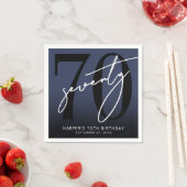 Moderne verjaardagsfeest 70 jaar servet (Insitu)