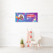 Moderne verjaardagsfeest horizontale banner (Insitu)