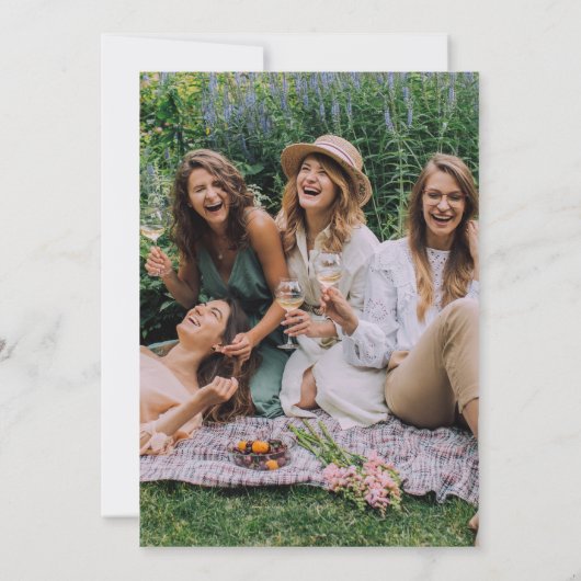 Moderne Verjaardagsfeest met vrienden Kaart (Achterkant)