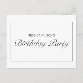Moderne verjaardagsfeest RSVP uitnodigingskaart Briefkaart