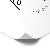Moderne verjaardagsfeest script foto welkom 30ste poster (Hoek)