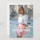 Moderne verjaardagsfeest uitnodiging met aangepast (Voorkant)