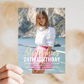 Moderne verjaardagsfeest uitnodiging met aangepast