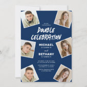 Moderne verjaardagsfeest uitnodiging met foto voor (Voorkant)