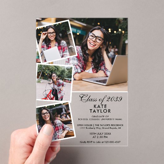 Moderne verjaardagsfeest uitnodiging voor eindexam (Insitu (Draagbaar))