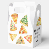 Moderne verjaardagsfeestje pizza Bedankt Bedankdoosjes (Geopend)