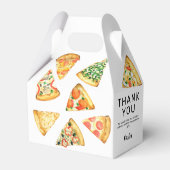 Moderne verjaardagsfeestje pizza Bedankt Bedankdoosjes (Voorkant Zijde)