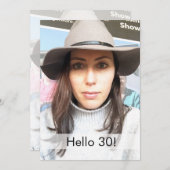 Moderne verjaardagsfoto 30 elegant chic kaart (Voorkant / Achterkant)
