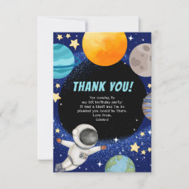 Moderne Verjaardagskaart Bedankt Ruimte Thema