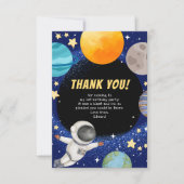 Moderne Verjaardagskaart Bedankt voor een Ruimte T (Voorkant)