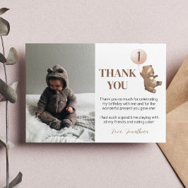 Moderne Verjaardagskaart met foto bedankkaart met 