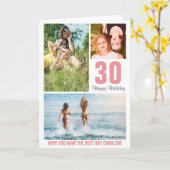 Moderne verjaardagskaart met foto, elke leeftijd | kaart (Gele Bloem)