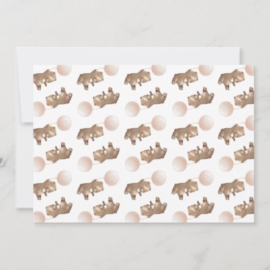 Moderne Verjaardagskaart met foto en ballon in de  Bedankkaart (Achterkant)