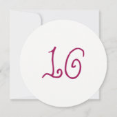 Moderne verjaardagskaart voor 16 jaar kaart (Achterkant)