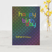 Moderne verjaardagskaart voor vader in de wet kaart (Gele Bloem)