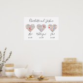 Moderne verjaardagsnamen liefde cadeaukaarten poster (Keuken)