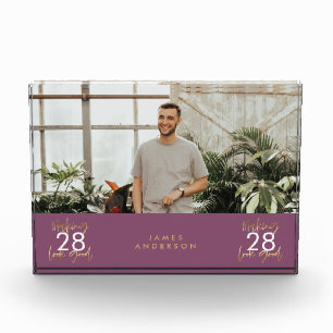 Moderne verjaardagssimpele stijlvolle elegante scr fotoblokken