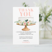 Moderne verjaardagstaart eerste verjaardag dank u kaart (Staand voorkant)